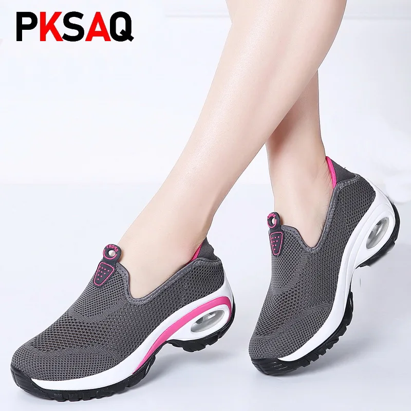 

2019 Spring Women Sneakers Flats Shoes Breathable Air Mesh Non-slip Rubber Sole Tenis Feminino Ladies Casual Shoes Woman 108