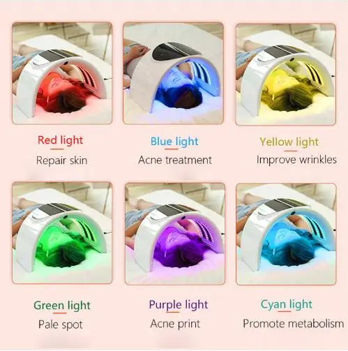  Professional Photon PDT LED Light Facial Mask Machine 7 Colors Acne Treatment Face Whitening Skin R - 33032178739