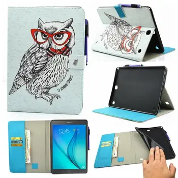 

Smart PU Leather Case For Samsung Galaxy Tab A 9.7 SM-T550 SM-T555 T550 Case 2 Folding Flip Cover Shell Stand Case