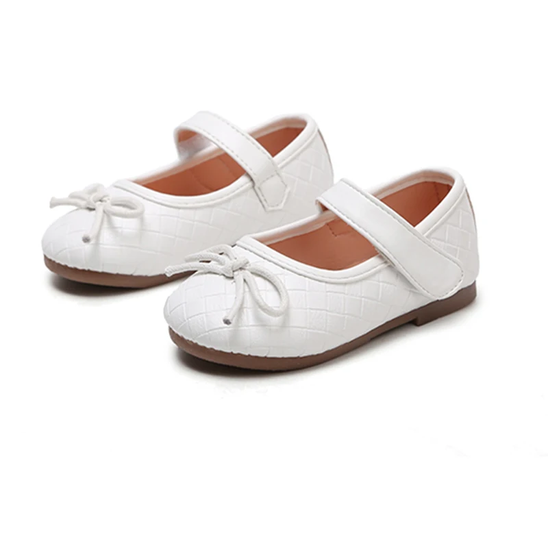 2018 детская искусственная кожа Танцевальная обувь для девочек обувь с бантом модные детские кроссовки для девочек детская мягкая обувь