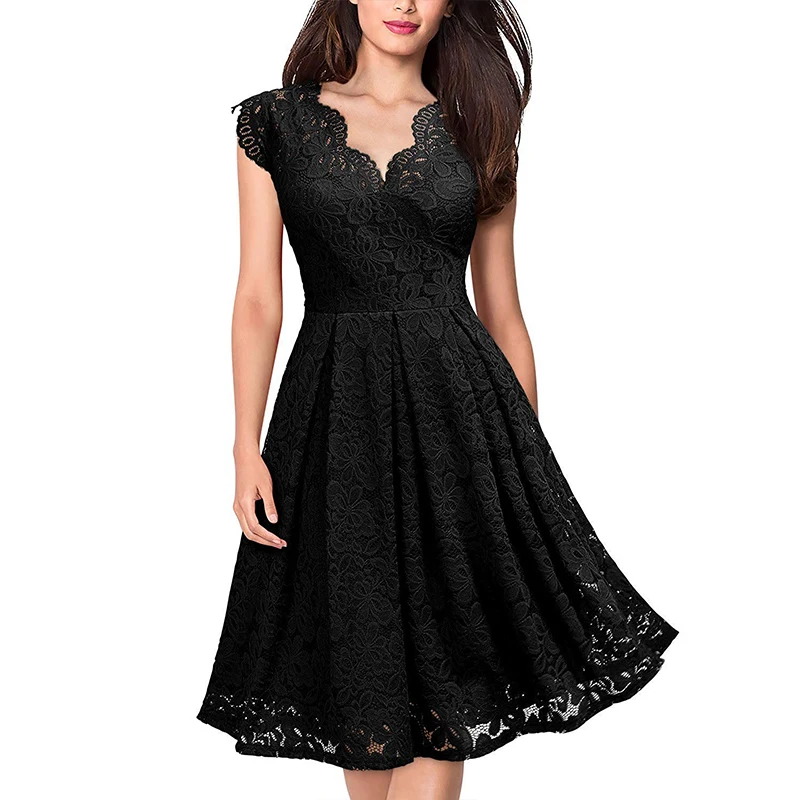 

LOVEBATU Brand Sexy Lace Dresses A-line Mini Party Dress