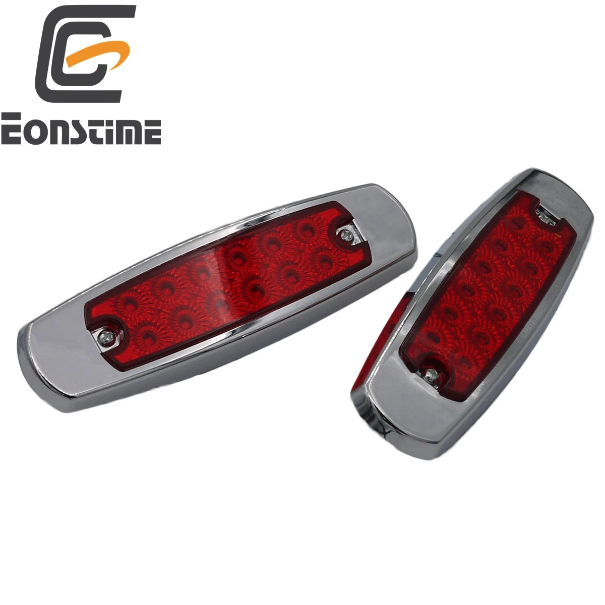 

Eonstime 2pcs 12V 12LED Side Marker Indicator Light Lamp Universal Truck Trailers Lorry Bus Light Clearance Lamp Amber White Red