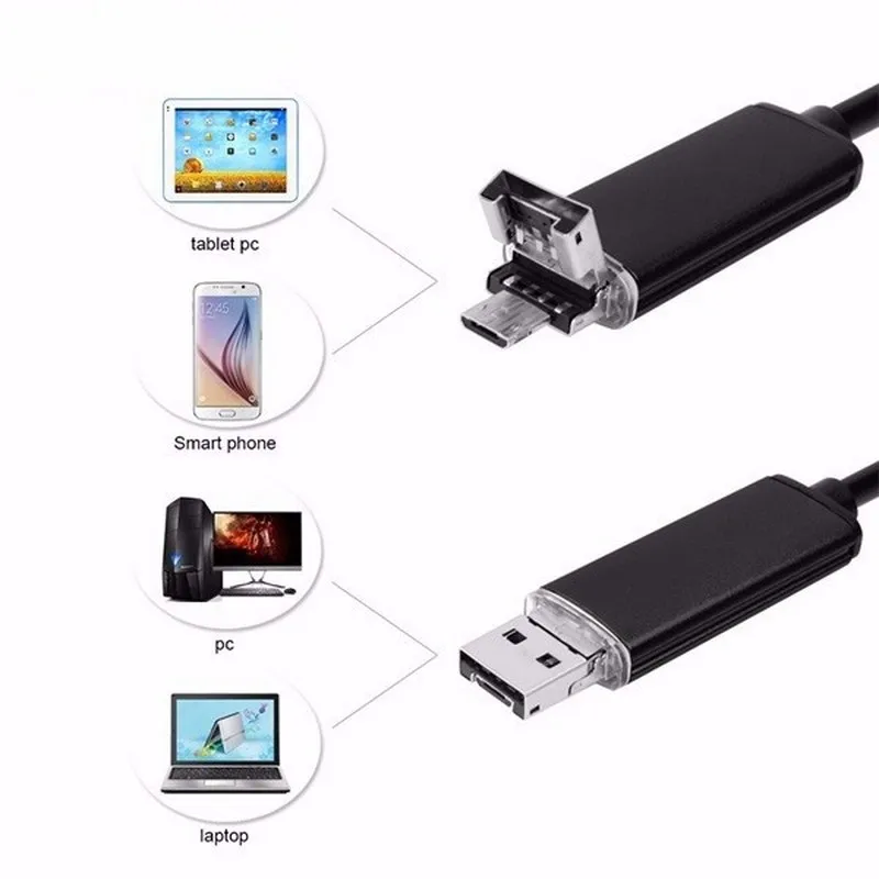 10 м 7 мм объектив USB эндоскоп Водонепроницаемая камера провод змеиная трубка