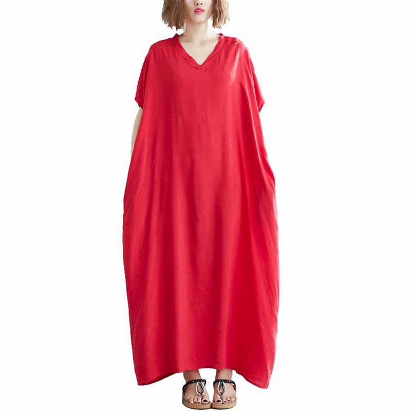 Elegdream Brand Oversized Clothing Plus Size Women Printed Bohemian Long Dress Ladies Casual Summer Maxi Dresses Female Vestidos