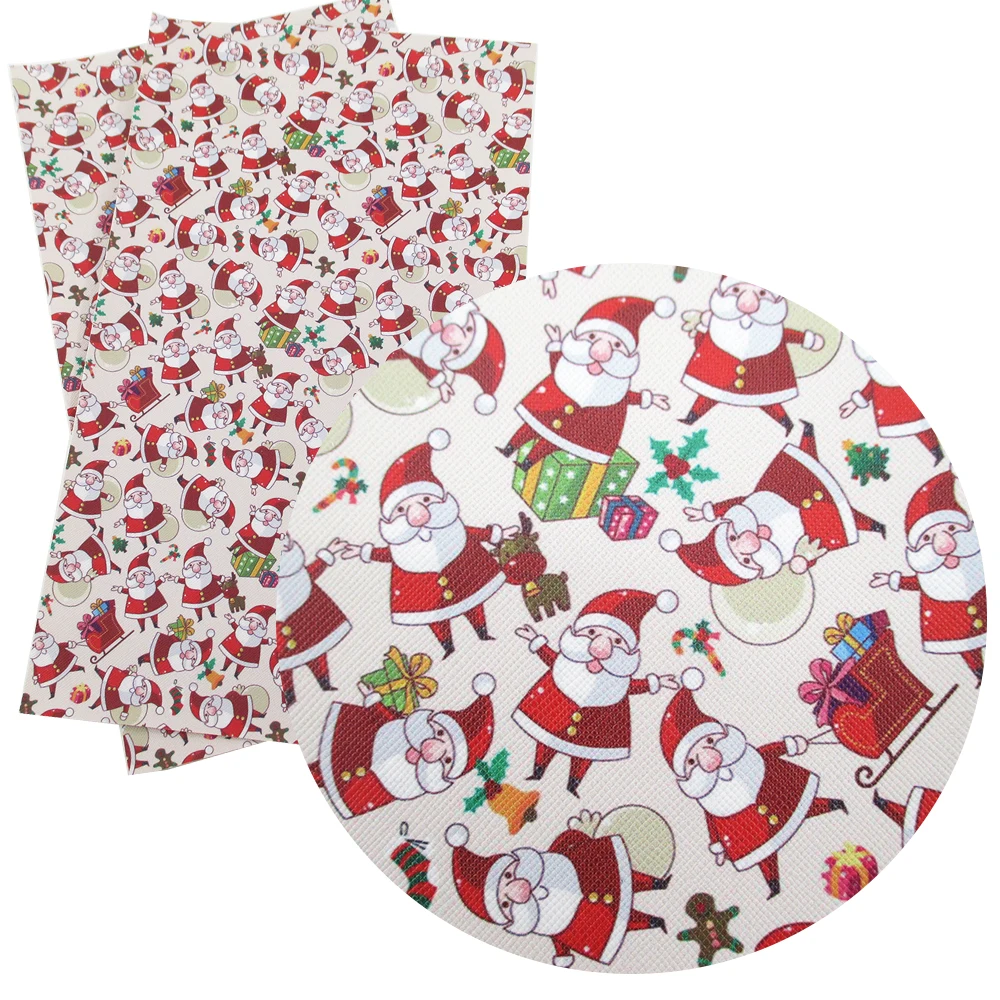 

David accessories 20*34cm Christmas Decorations Synthetic leather fabric for hair bow diy crafts 1piece, DIY handmade,1Yc2820
