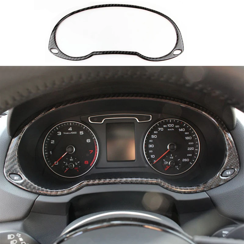 

100% Carbon Fiber Front Instrument Decorator Frame Trim Cover For Audi Q3 15-17