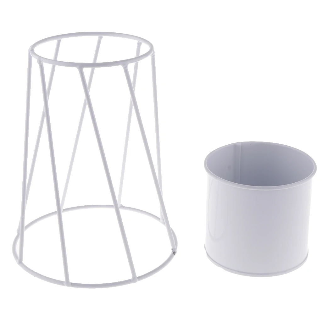 MagiDeal Iron Vase Planter Rack Flower Pots Shelf Metal Pots Organizer Home Party Decoration Vase Dried Flower Ornaments