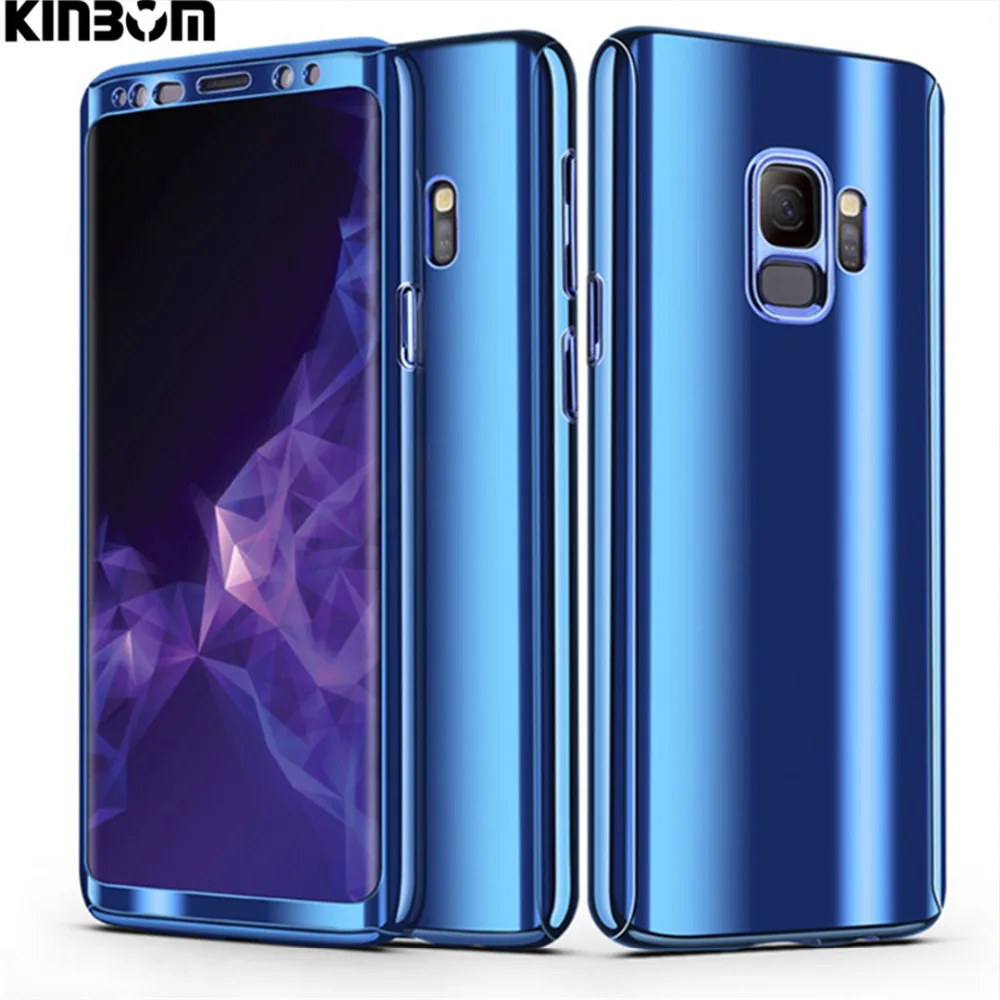 KINBOM для samsung Galaxy S8 S9 Plus 360 зеркальный чехол телефона S7 S7Edge Note8 полный Чехол защитный