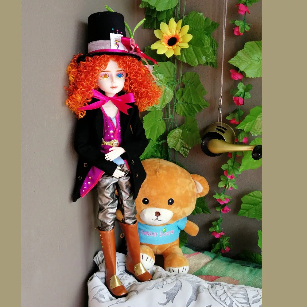 2" полный набор+ EVA BJD Mad Man Hatter Косплей 1/3 BJD Кукла SD 60 см 24" шарнирные куклы игрушка фигурка+ полные аксессуары шляпа