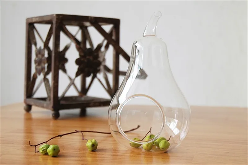 Apple Pear Fruit Planter Tabletop Vase Planter Glass Plant Flower Terrarium Decor Container Hydroponic Pot Home Wedding Party Decoration 3