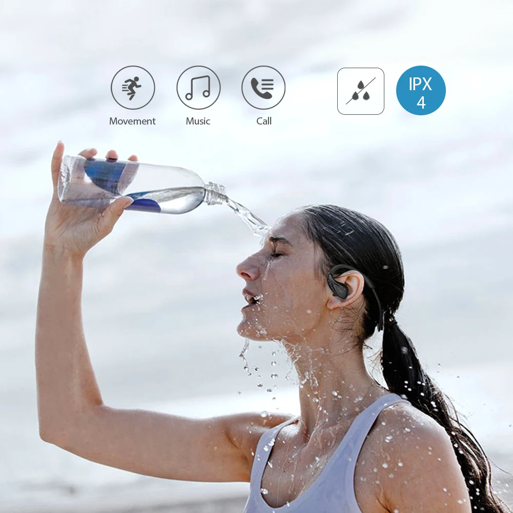 dodocool Sweatproof Wireless Bluetooth Earphone in ear Apt-x NFC Sports Earbud Running stereo Headphone handfree for iphone 7 6