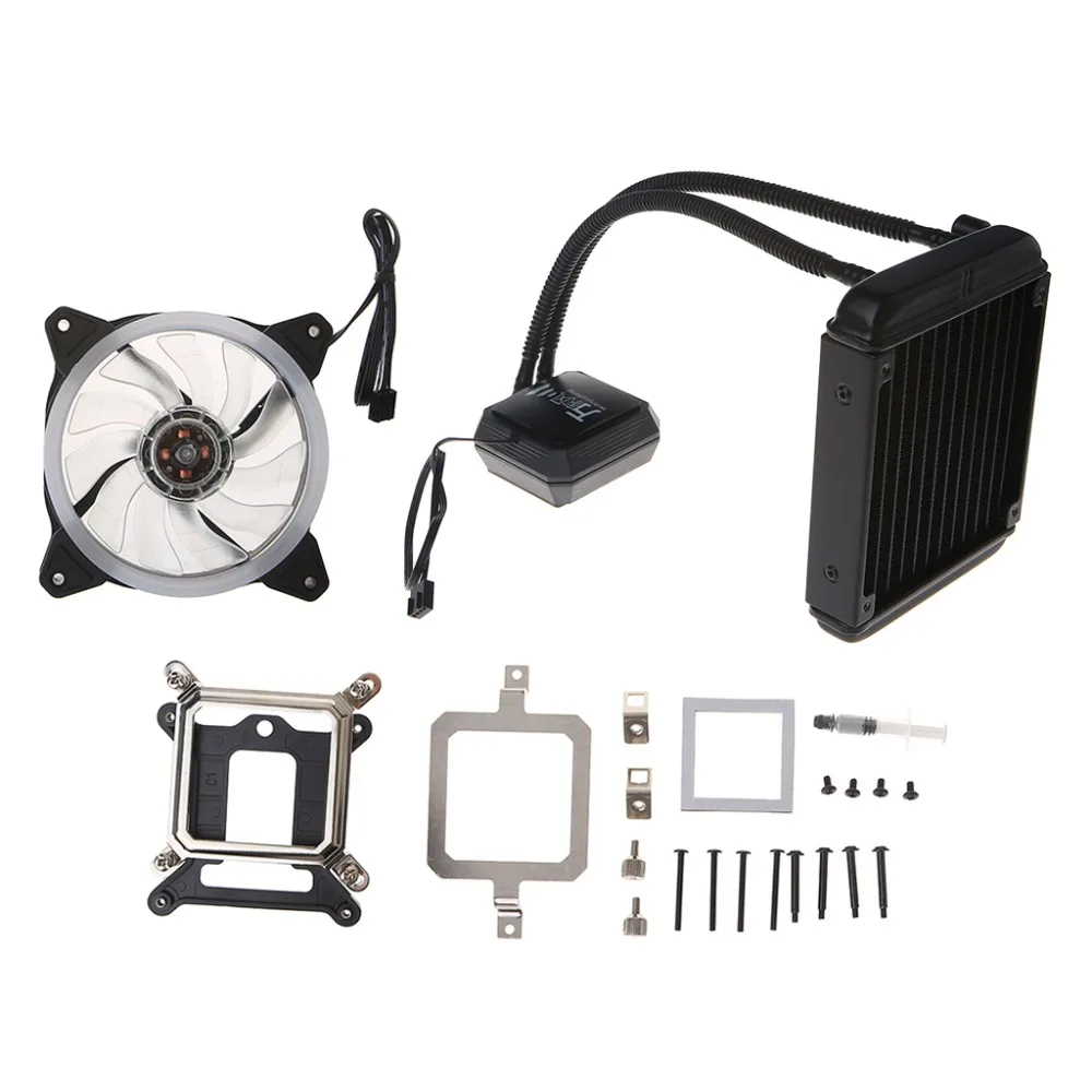 

Aluminum Liquid Freezer Cooling System CPU Cooler Fan Fluid Dynamic Bearing Radiator With Pump Low Noise Kit Universal