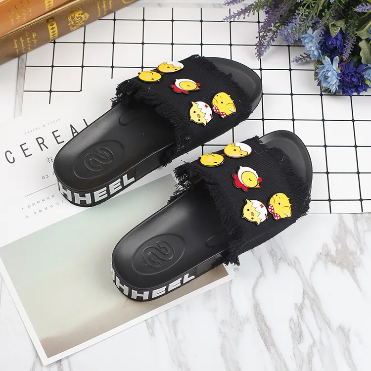 2019 Summer Most Comfortable Womens Casual Shoes Ladies Black Slip On Slippers Cheap49