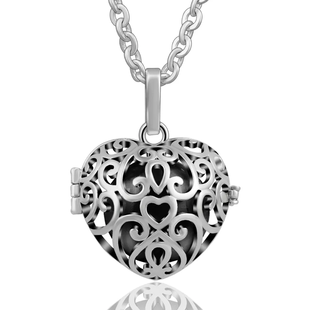 EUDORA 18 мм Сердце клетка шар медальон кулон медный гармония бола шар музыкальный беременность мяч кулон ожерелья для беременных ювелирные изделия