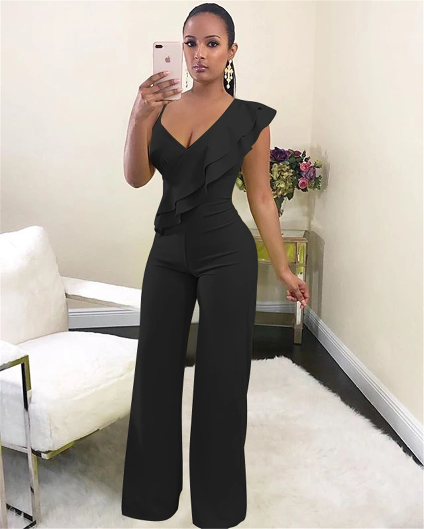 Off shoulder women jumpsuit Elegant stylish jumpsuit Layered ruffles ...