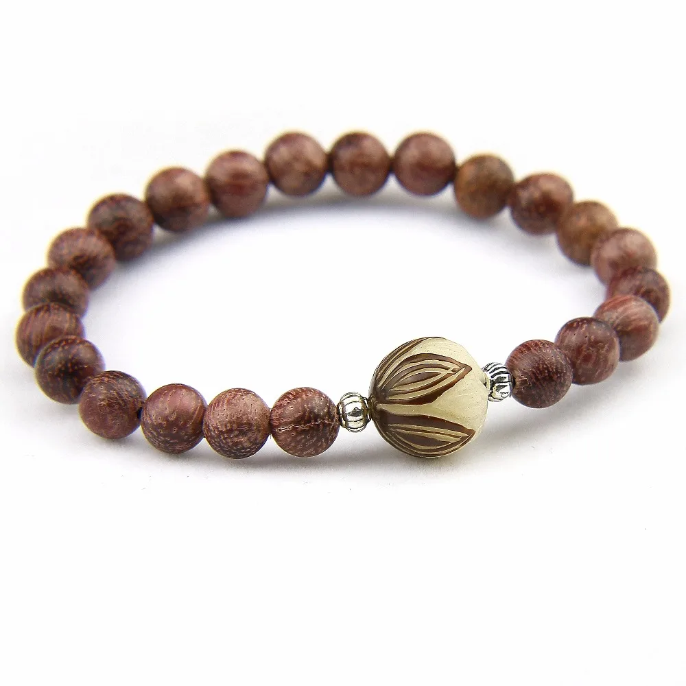 Hyhoney Cuentas De 8 Mm Pulseras De Piedra Natural De Loto Hyhoney Cuentas De 8 Mm Pulseras De Piedra Natural De Loto