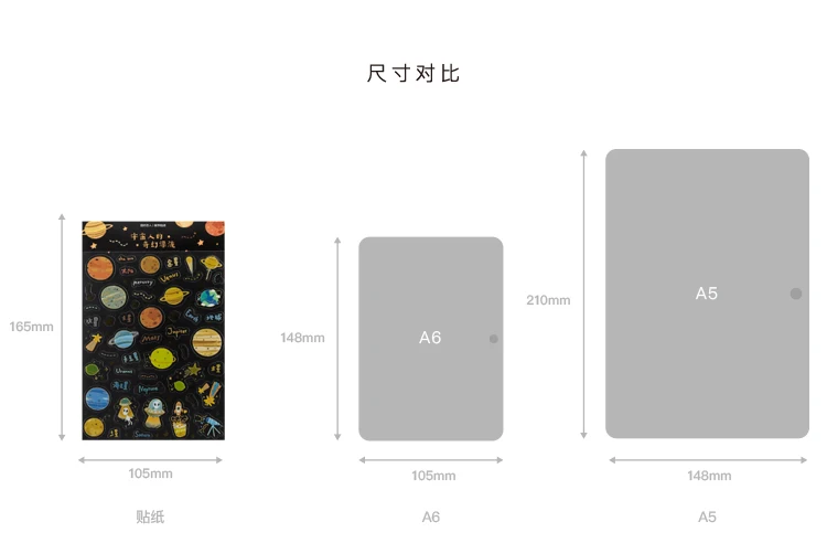 Фантастическая серия стикеров для скрапбукинга с космическим человеком, наклейки для дневника, канцелярские наклейки, кавайные наклейки с изображением планеты
