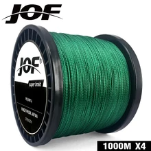 JOF рыболовная леска зеленая PE 100 м 300 м 500 м 1000 м 4 нити плетеная рыболовная леска для карпа 10LB-300LB 2019 Новинка(China)