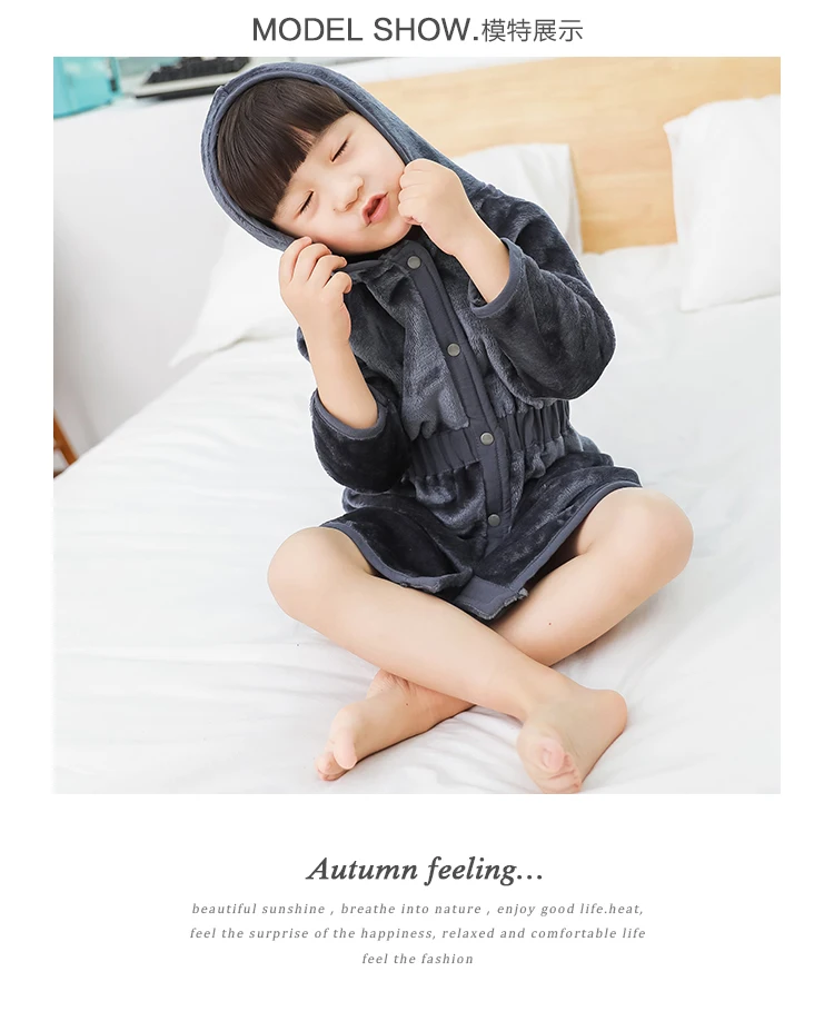 children Pajamas Flannel robes_04