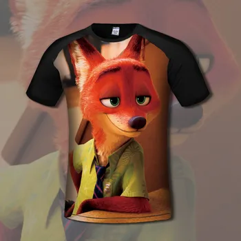 

Film Zootopia Rabbit Judy T-shirts Hopps Nick Wilde Chief Bogo Benjamin Clawhauser Leodore Lionheart T Shirt for Adult Men