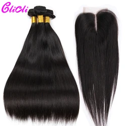 Buy 3 Bundles Get One Free Closure Brazilian Hair Weave Bundles With Lace Closure Straight 8-30inch Bundles Non-Remy CLICLI Hair Buy 3 Bundles Get One Free Closure Brazilian Hair Weave Bundles With Lace Closure Straight 8-30inch Bundles Non-Remy CLICLI Hair