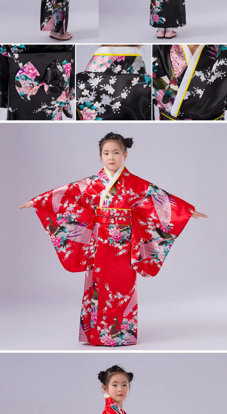 Японские детские кимоно на Хэллоуин, традиционный комплект одежды, праздничная одежда для девочек, Фестивальная одежда, детский халат, карнавальный костюм