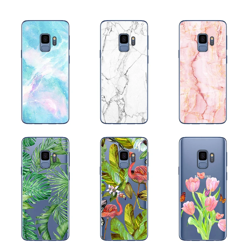 Для samsung S9 чехол для телефона принт задняя крышка Galaxy случае Coque Обложка мягкая TPU 5