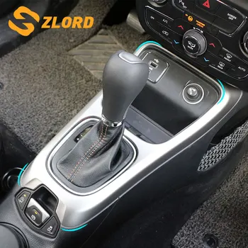 

ABS Car Shift Gear Cover Panel Protective Trim Center Console Molding Cover Sticker Fit for Jeep Compass 2017 2018 2019 Parts