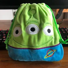 IVYYE 1PCS Toy Story Aliens Kumamon Cartoon Drawstring Bags Cute Plush storage handbags makeup bag Coin Bundle Pocket Purse NEW
