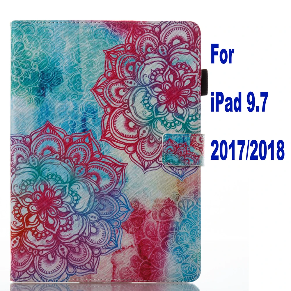 Чехол-бумажник с подставкой для карт Apple iPad 9,7 / iPad 5/6 Air Air2, чехол для планшета, модный корпус с рисунком черепа - Цвет: as photo