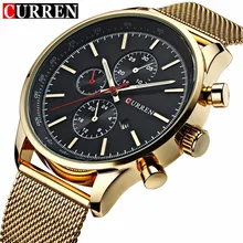 CURREN Men s Quartz Watches Fashion Casual Full Steel Sports Watches Men Business relojes Quartz watch