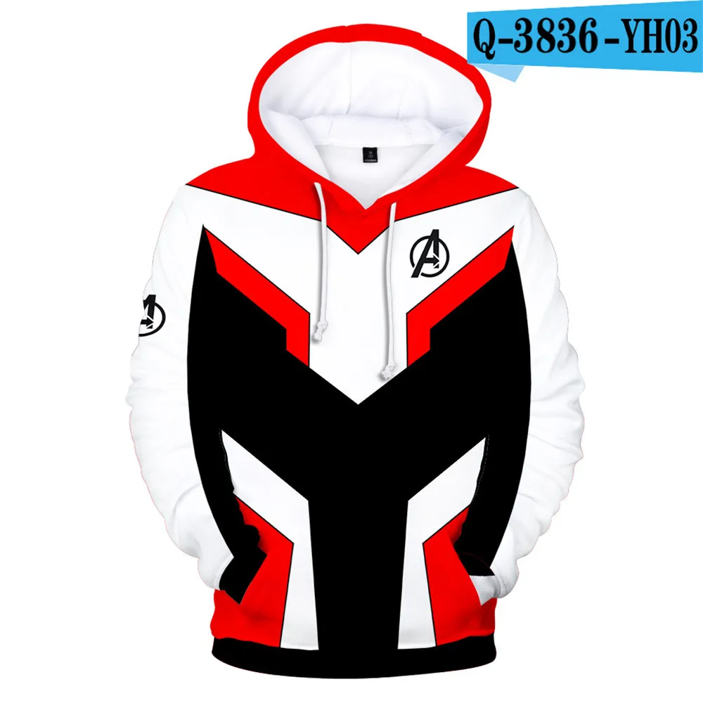 Hoodie Cosplay Avengers Endgame Quantum Realm Sweatshirt Jacket Advanced Tech Costumes Avengers End Game Hood Superhero Hoodies