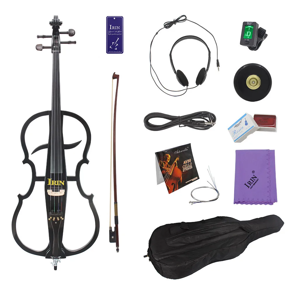 

4/4 Maple Wood Electric Cello With Cello Gig Bag Headphone Bow