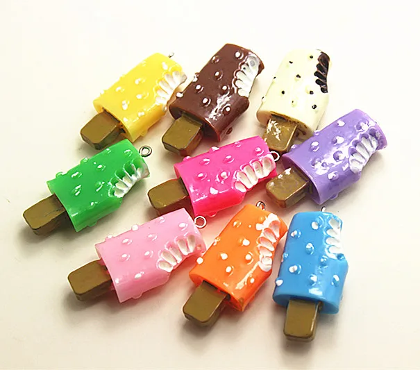 

Mix colors 10pcs very cute 3D imiation ice-cream resin craft for diy decoration,37*19mm,DZ002