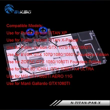 Bykski N-TITAN-PAS-X gpu кулер для GTX TITAN X-Паскаль/xp gtx 1080TI 1080 1070 Графика карты водяного охлаждения блок с контроллером