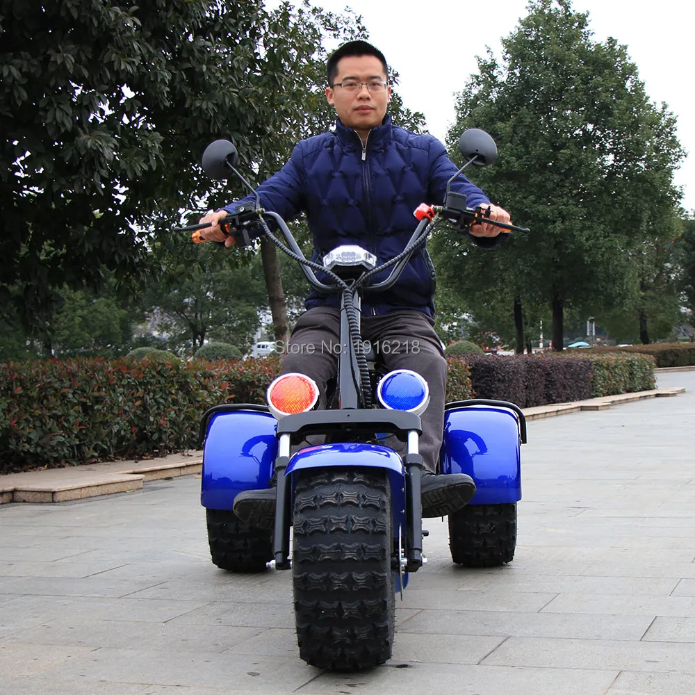 60V20AH литиевая батарея электрический мотоцикл Скутер двойной амортизатор 3 колеса широкие шины большие колеса городские скутеры