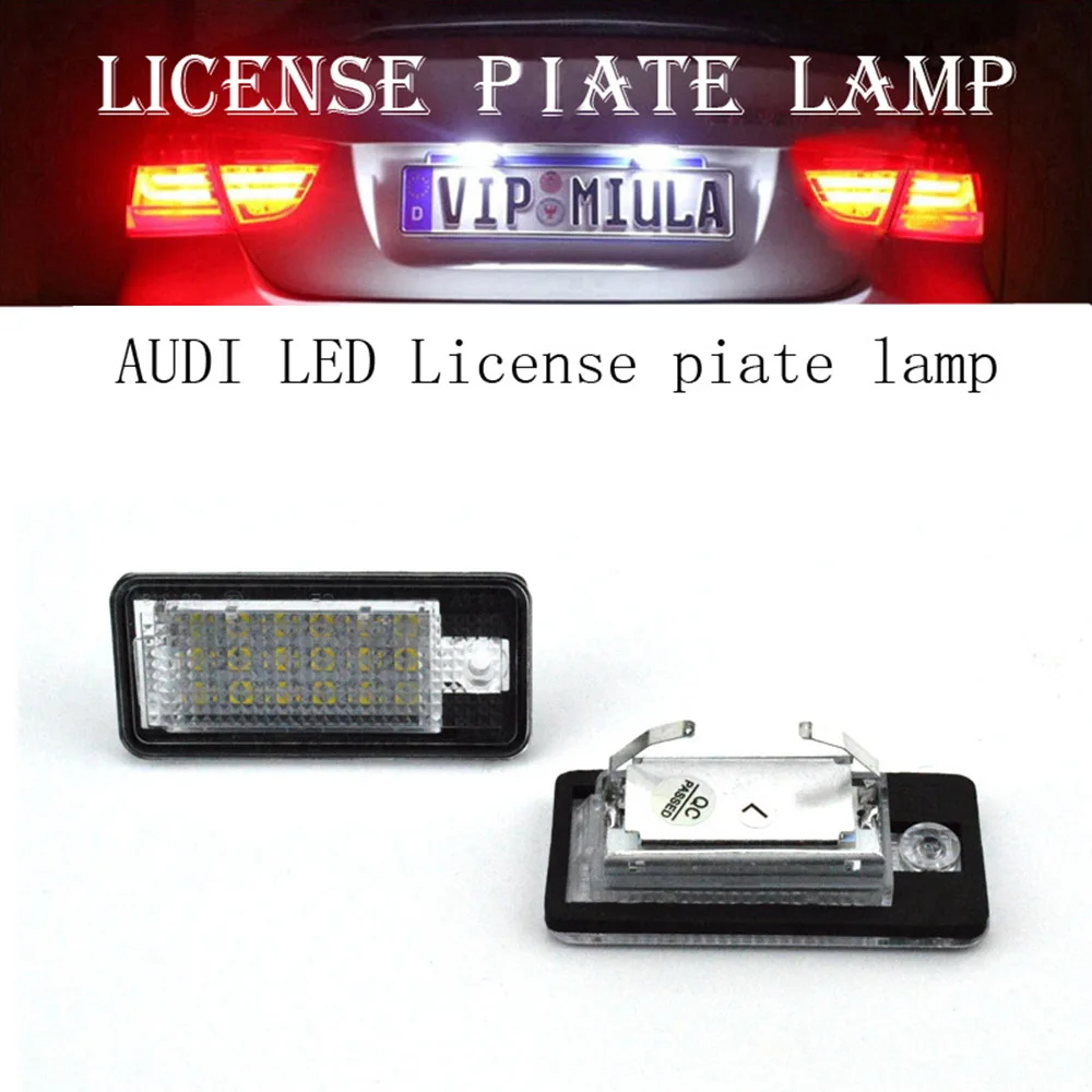 2 шт. 18LED A3 лампа для номерного знака Светодиодная яркая белая A3/S3 04 12 A4 S4 A6 C6 RS4 S6 05