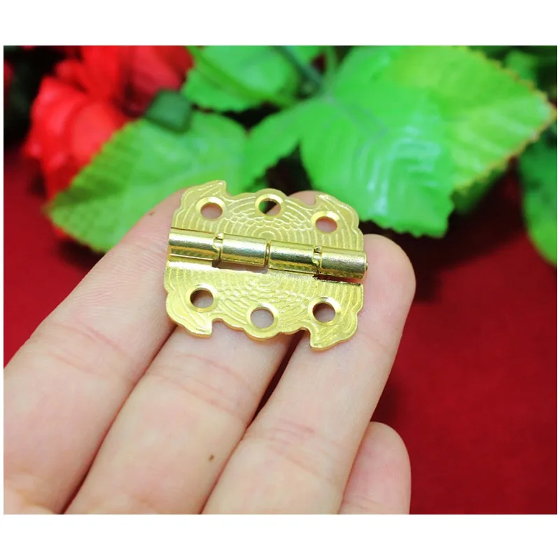 Yellow-Butterfly-Metal-Cabinet-Door-Luggage-Hinge-6-Holes-Decor-Furniture-Decoration-Antique-Vintage-Pattern-Carved