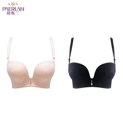  [ 2 pieces ]PAERLAN contact female bra Push Up anti-skid small chest strap B underwear Back Closure