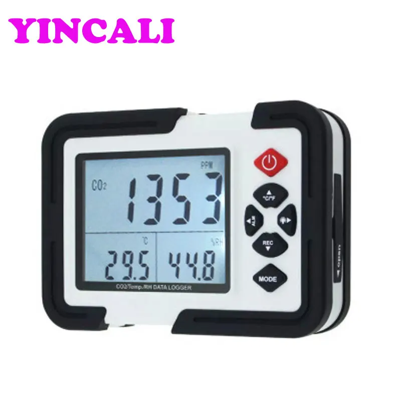 

10 Pieces/lot Carbon Dioxide Detector HT-2000 Supper large LCD CO2 Monitor Detector Fast Shipping 12700 Data Logging Memory
