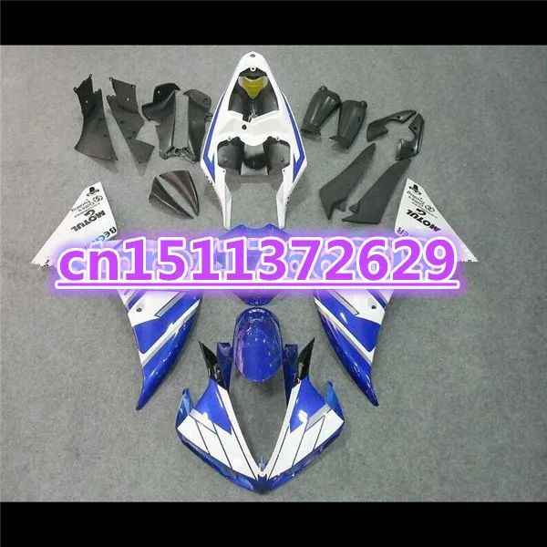 Новый комплект обтекателей из АБС-пластика для YZF R1 09 10 11 синий черный белый Φ 09-11