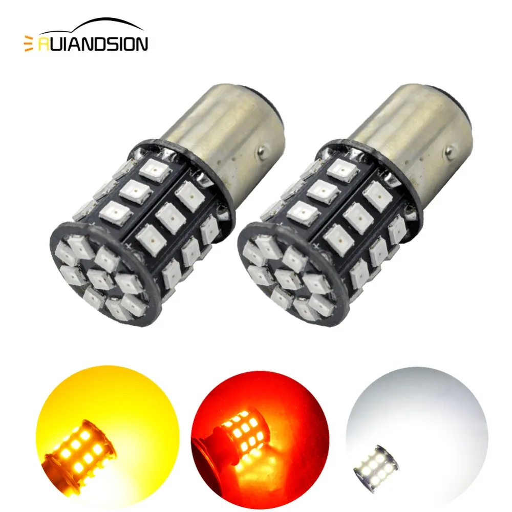 

2x AC12V 24V P21/4W P21/5W Car BAY15D BAZ15D 33 2835 Bulb 1157 Tail Signal Brake Stop Reverse DRL Light 4W White Red Yellow