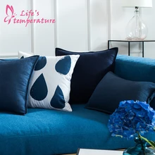 

Lucia Simple Style 45*45cm Solid Linen Cotton Hemming Home Decoration Cushion Cover For Sofa Car Chair Bedding Pillow Cover