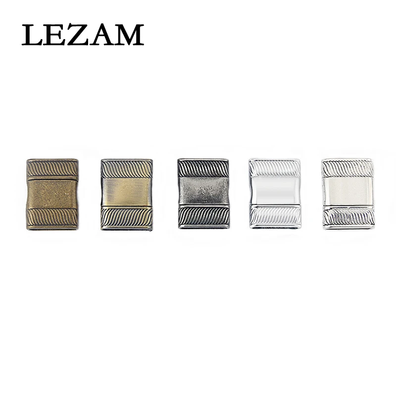 3sets 16*3mm Hole Flat Strong Clasp Carved Grain For Diy