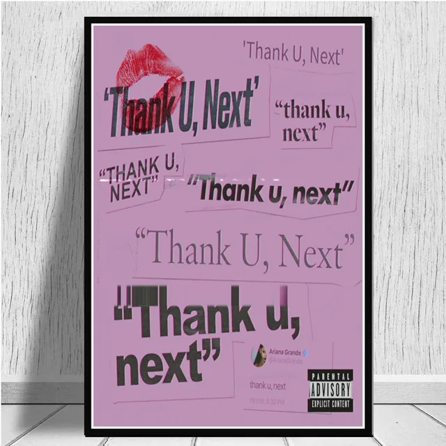 Us 299 30 Offariana Grande Thank U Next 2019 Album Pop Music Star Poster Prints Wall Art Canvas Painting Pictures For Living Room Home Decor In