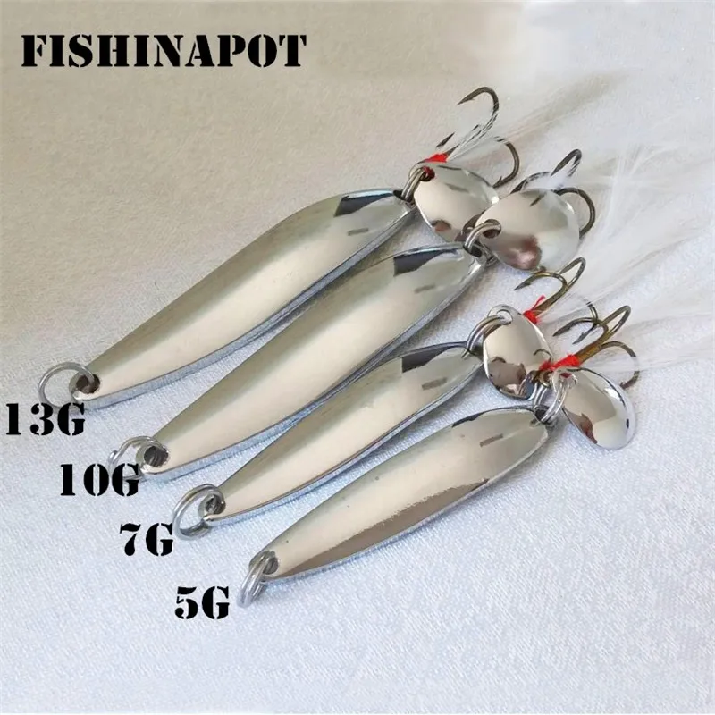FISHINAPOT 1 шт. металлический Щепка 5g 7 г 10 13g обсушки салатных листьев Колеблющаяся