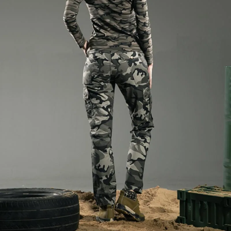 Günstige Freearmy Herbst Hosen Frauen 2018 Baumwolle Gerade Hose Schlank Militärische Camo Jogging Hosen Casual Camouflage Hosen   Capris