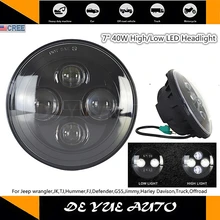 Европейский emark CE Wrangler 07-14 светодиодный головной свет 7 дюймов 12-30 в 7000 к светодиодный Автомобильный светодиодный фары автомобиля светодиодный налобный фонарь авто фары