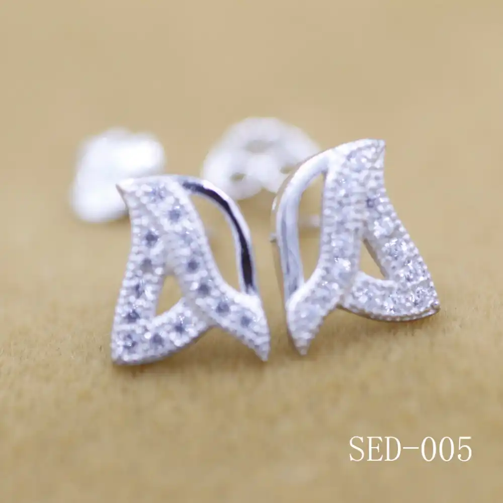 2017 Бесплатная доставка ювелирные изделия действительно 925 пробы сережки с серебристыми листьями инкрустация циркон цветок и лист серебряные серьги