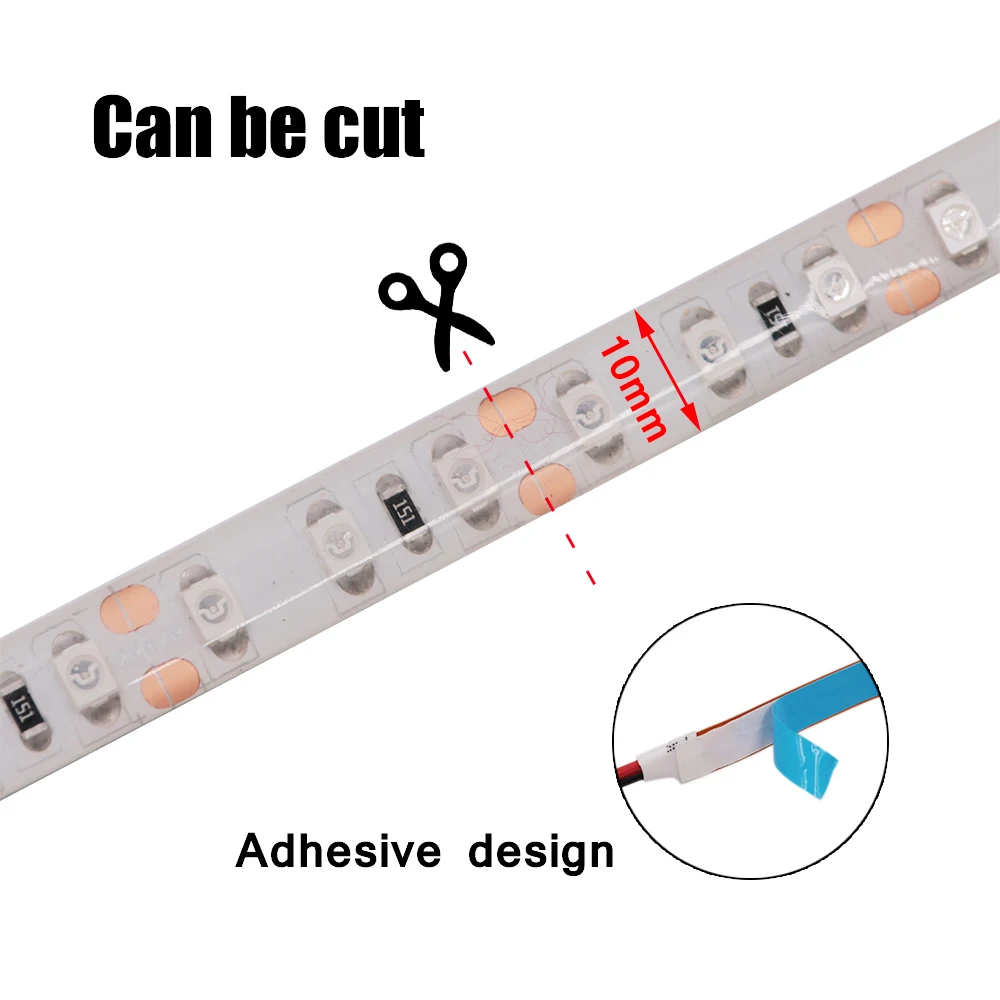 DC12V УФ светодиодный полосы света 2835 SMD 60 Светодиодный s/m IP65 Водонепроницаемый ультрафиолетовых лучей светодиодный диода ленты фиолетовый